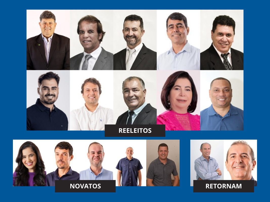 Câmara Municipal: Dez reeleitos, cinco novatos e dois retornam ao poder