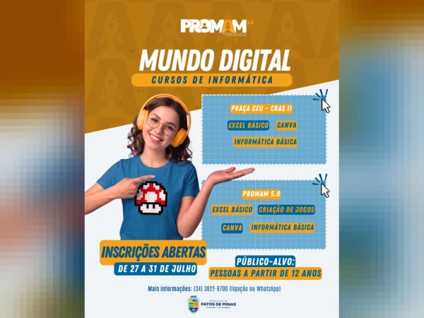 Prefeitura abre inscrições para cursos gratuitos