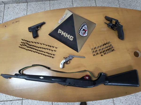 Casal é preso por violência doméstica e armas são apreendidas