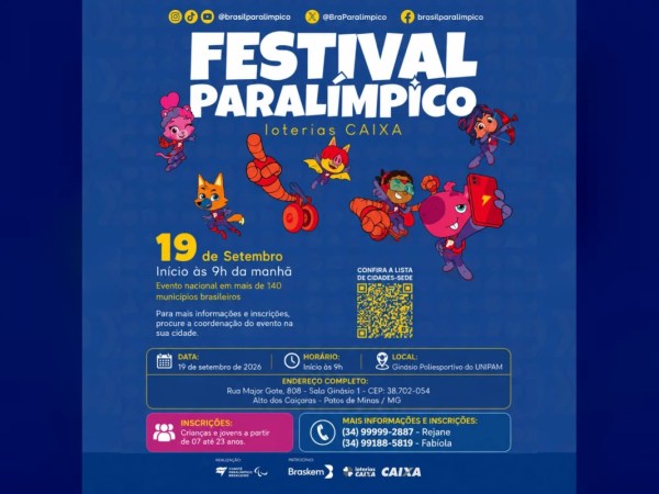 UNIPAM recebe, pela terceira vez, o Festival Paralímpico