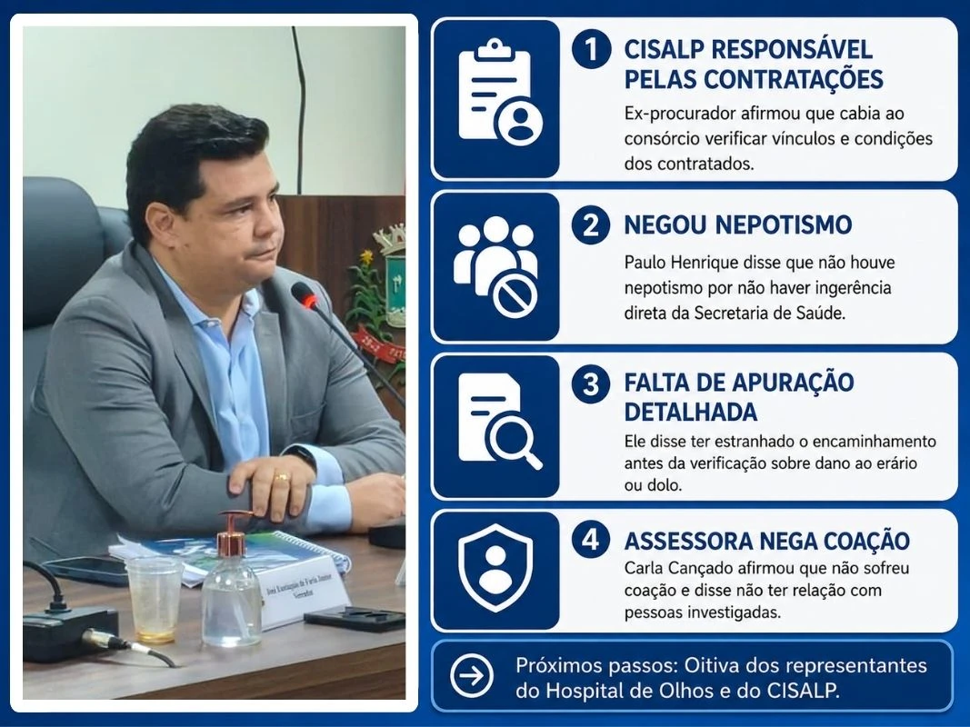 Ex-procurador nega nepotismo e prejuízo aos cofres públicos