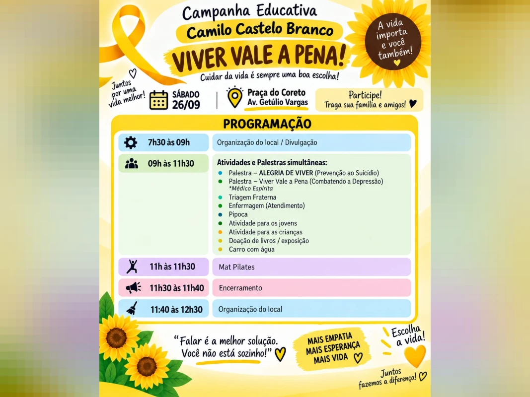 Centros espíritas promovem ação de valorização à vida