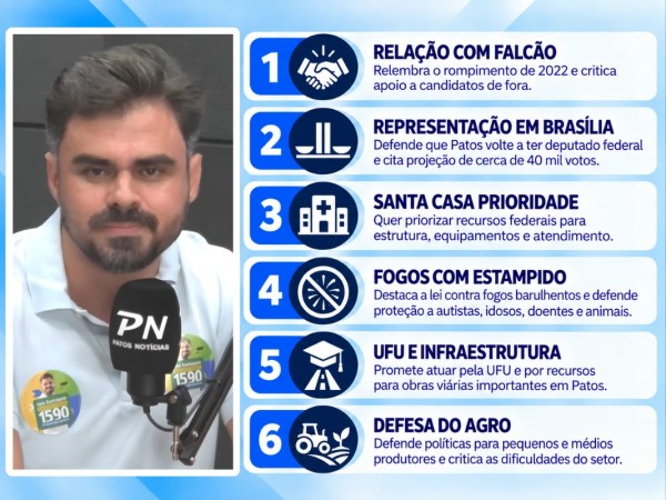 José Eustáquio fala sobre alianças, prioridades e representação regional